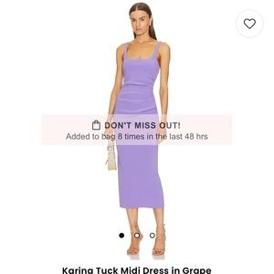 Bec & bridge karina tuck midi dress in grape